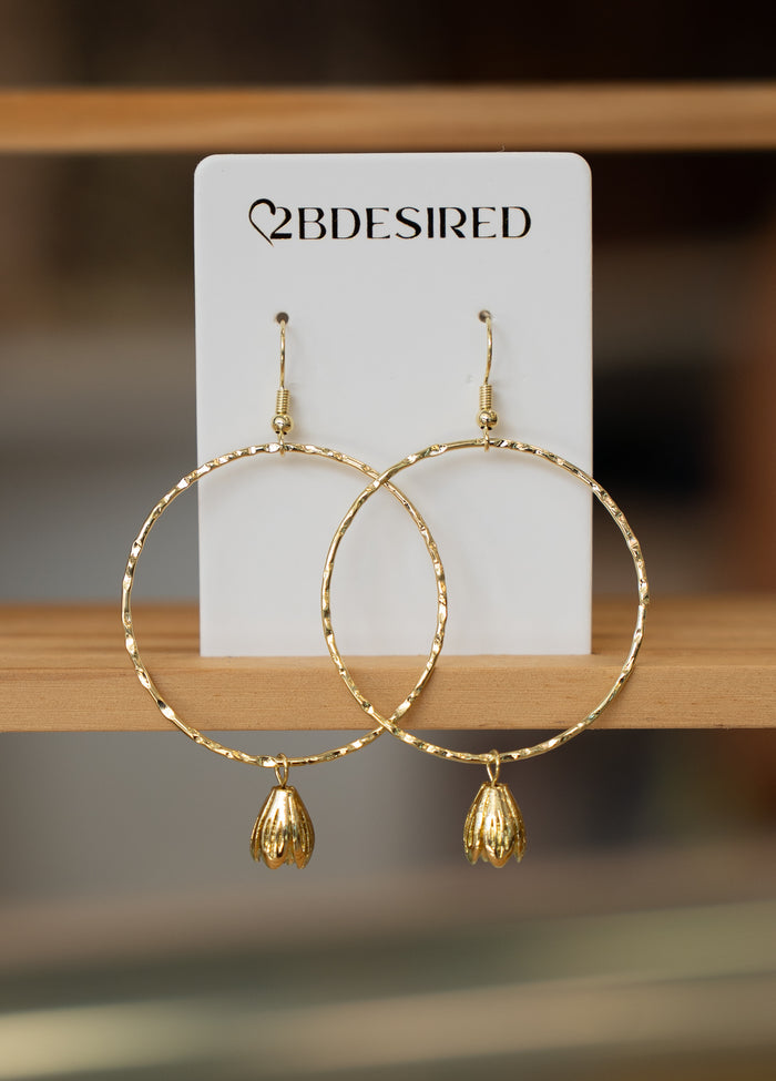 Gold Pikake Earrings