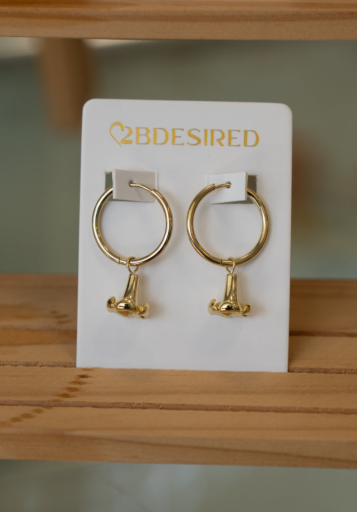 Gold Puakenikeni Earrings