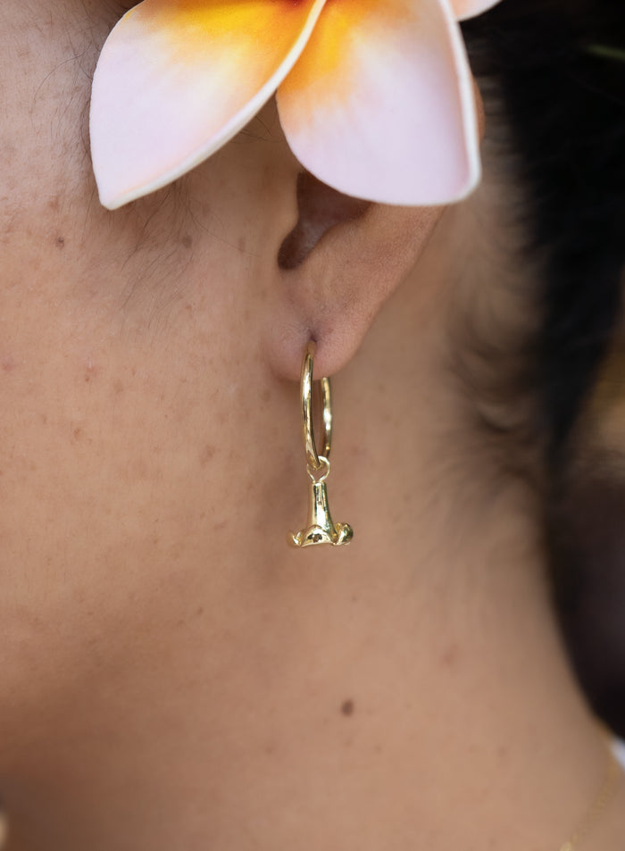 Gold Puakenikeni Earrings