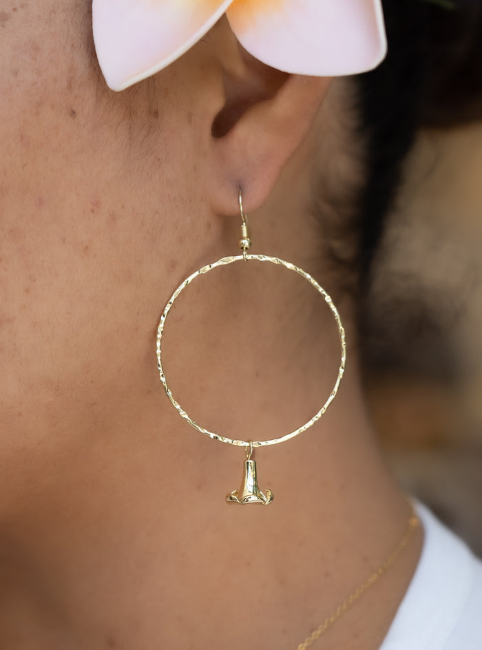 Gold Puakenikeni Earrings