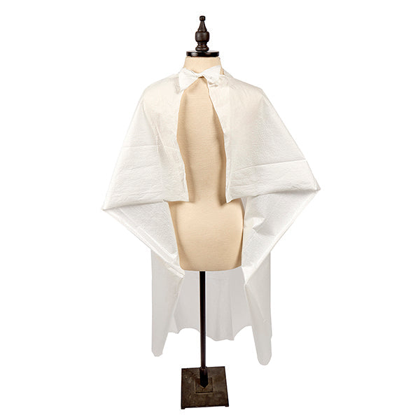 Graham Disposable Barber & Salon Cape #86786 WHITE- (50 per case) - Limit 2 Case - Palms Fashion Inc.