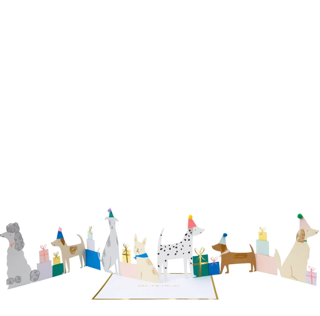 Greeting Card - Dog Party Concertina