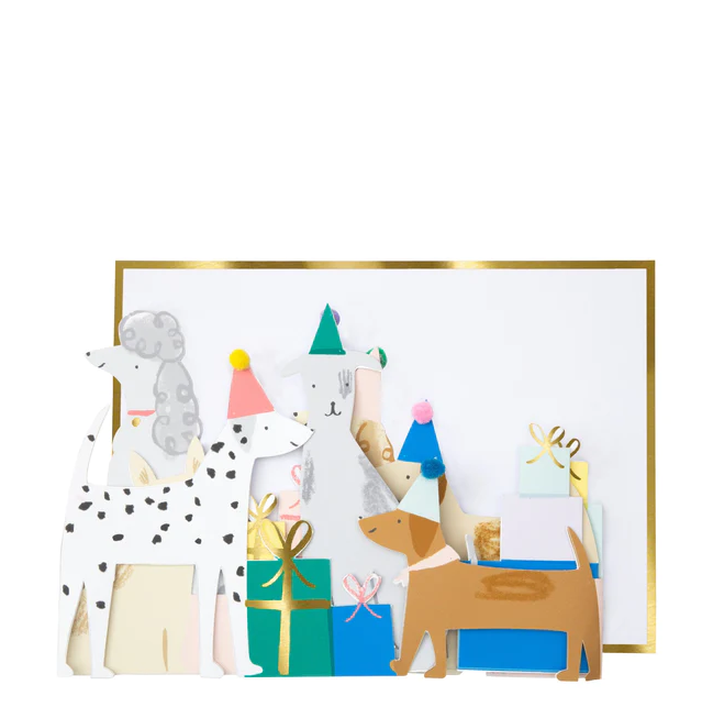 Greeting Card - Dog Party Concertina
