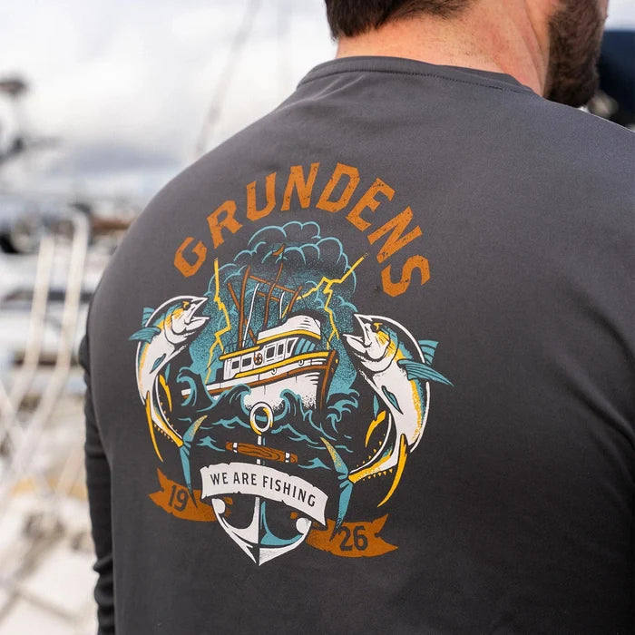 Grundens Tuna Tattoo LS Tech Tee - Spawn Fly Fish - Grundens