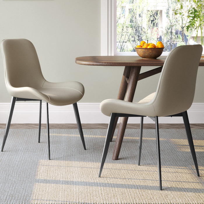 Guyii Dining Chair Set, Modern Kitchen Dining Chairs Set of 4-8, PU Upholstered and Metel Legs