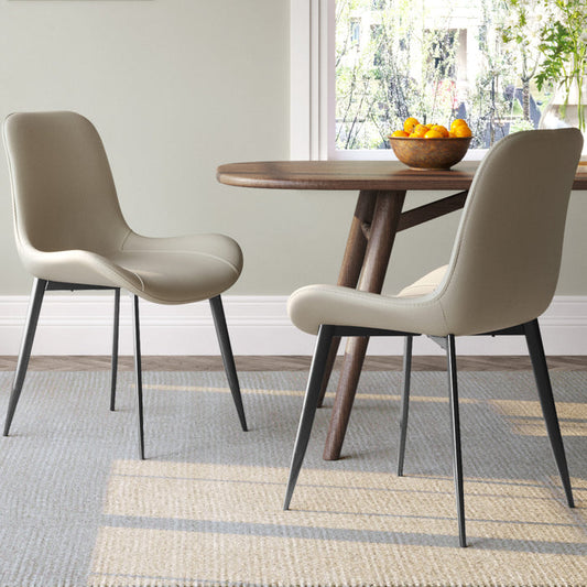Guyii Dining Chair Set, Modern Kitchen Dining Chairs Set of 4-8, PU Upholstered and Metel Legs
