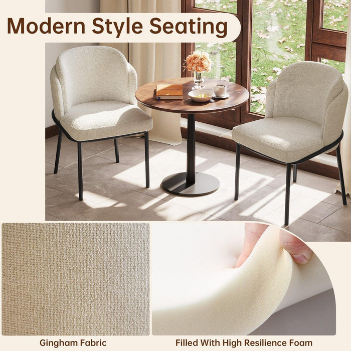 Guyii Dining Chairs Set of 2-6, Modern Fabric Dinner Chairs, Dining Room Kitchen Chairs with Metal Legs