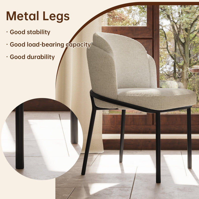 Guyii Dining Chairs Set of 2-6, Modern Fabric Dinner Chairs, Dining Room Kitchen Chairs with Metal Legs