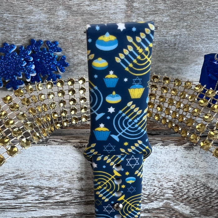 Hanukkah Print Silicone Band For Samsung Watch