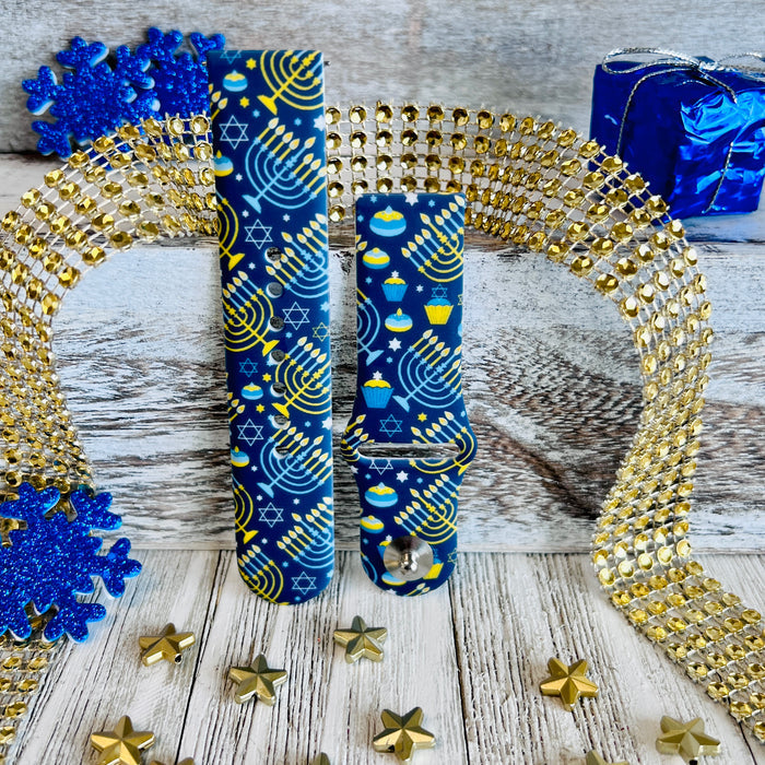 Hanukkah Print Silicone Band For Samsung Watch