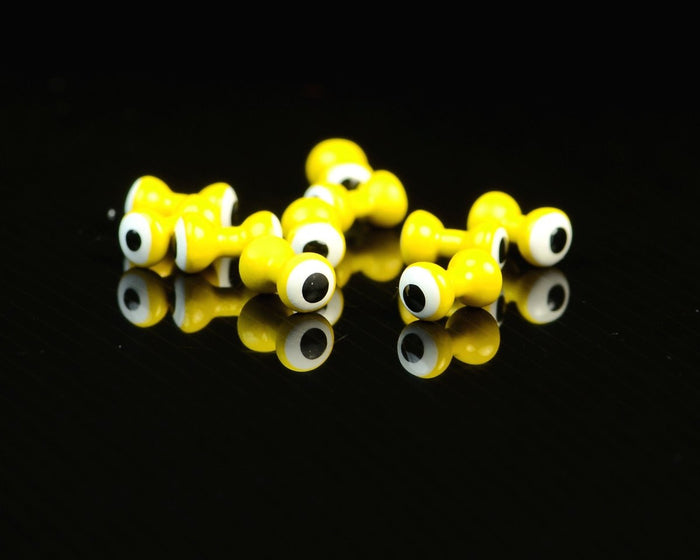 Hareline Double Pupil Lead Eyes - Spawn Fly Fish - Hareline Dubbin