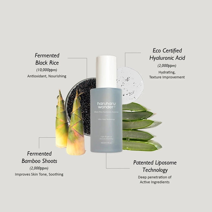 HaruHaru Wonder Black Rice Hyaluronic Essence 50 ml - Beauty Tribe