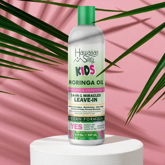 HAWAIIAN SILKY KIDS Moringa oil Detangling & Conditioning 14 in 1 Miracles Leave-in  8 oz