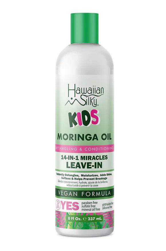 HAWAIIAN SILKY KIDS Moringa oil Detangling & Conditioning 14 in 1 Miracles Leave-in  8 oz