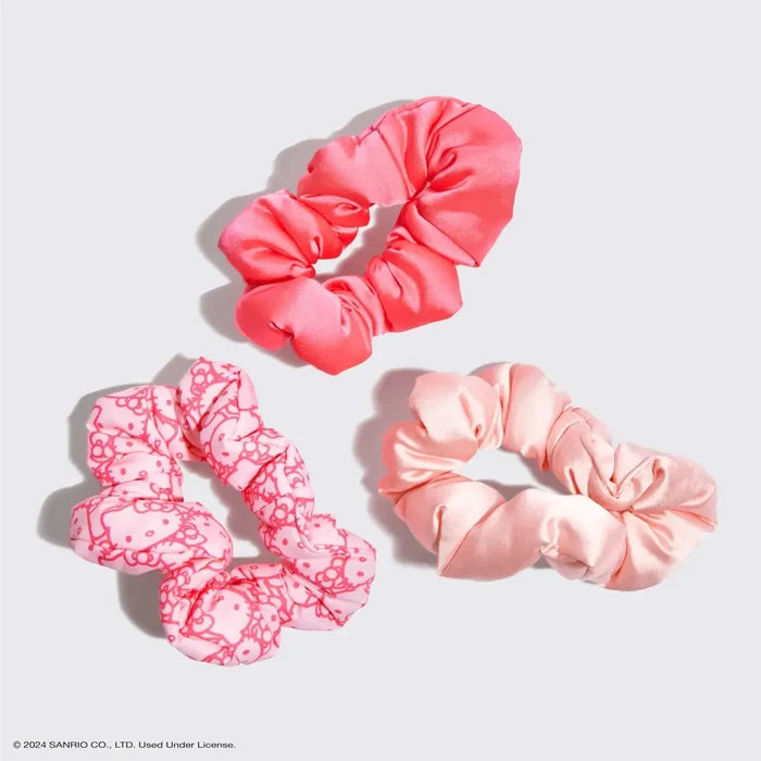 Hello Kitty Set of 3 Recycled Fabric Hair Scrunchies