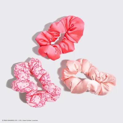 Hello Kitty Set of 3 Recycled Fabric Hair Scrunchies