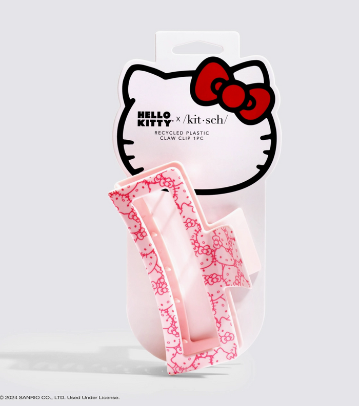 Hello Kitty X Kitsch Recycled Jumbo Open Clawclip-Pink Kitty