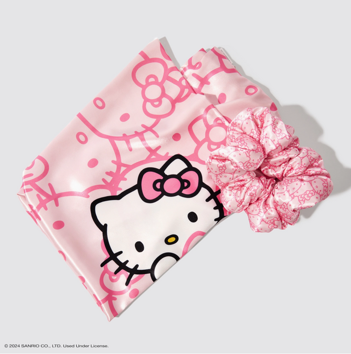 Hello Kitty X Kitsch Satin Pillowcase & Pillow Scrunchie Set
