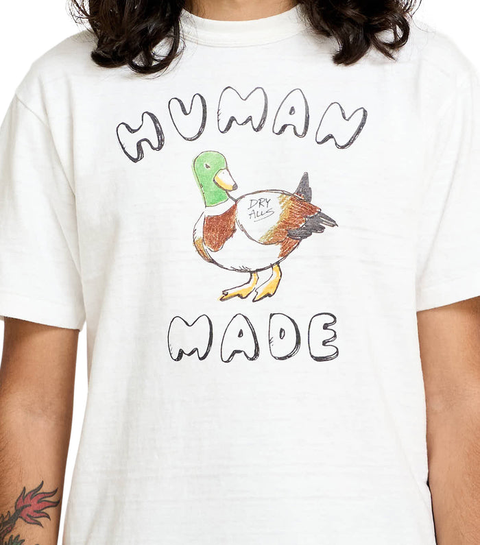 Human Made Cartoon Duck Graphic T-Shirt White