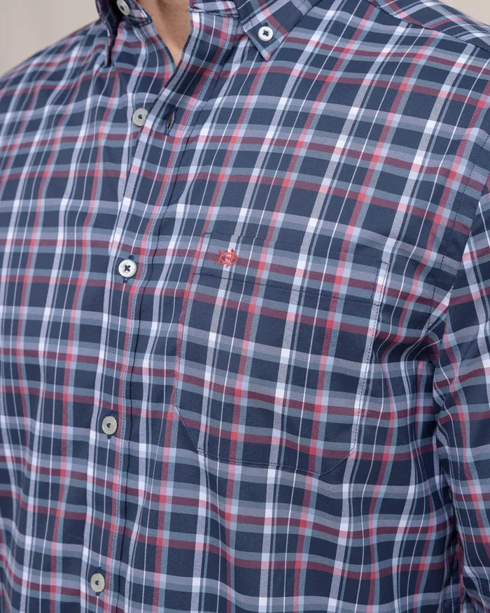 Intercoastal Bellinger Plaid Sport Shirt (Dress Blue)