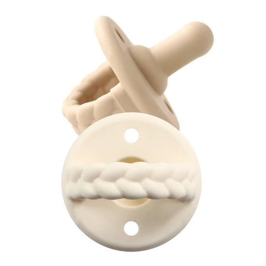 Itzy Ritzy Buttercream Braids Sweetie Soother Pacifier 2-Pack