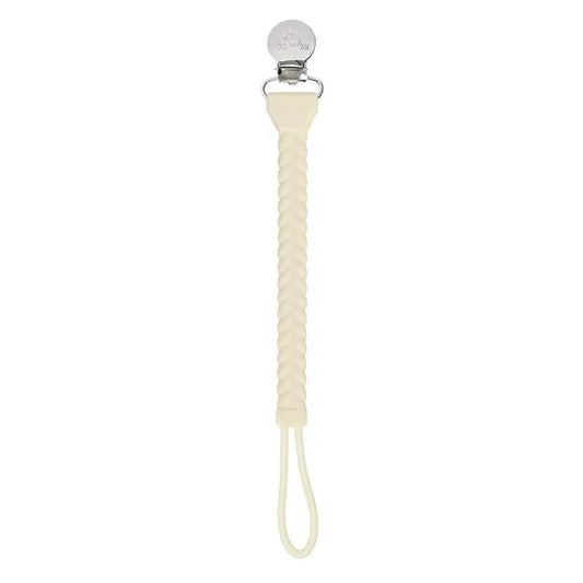 Itzy Ritzy Cream Braid Pacifier Clip