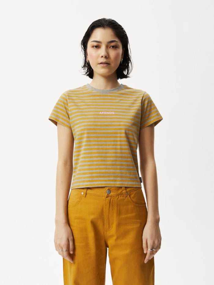 Jain - Recycled Baby T-Shirt | Olive Stripe-Image 1