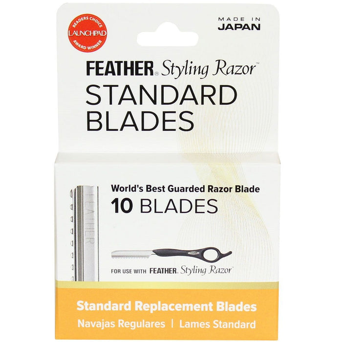 Jatai Feather Styling Razor Standard Blades - 10 Blades #F1-20-100 - Palms Fashion Inc.