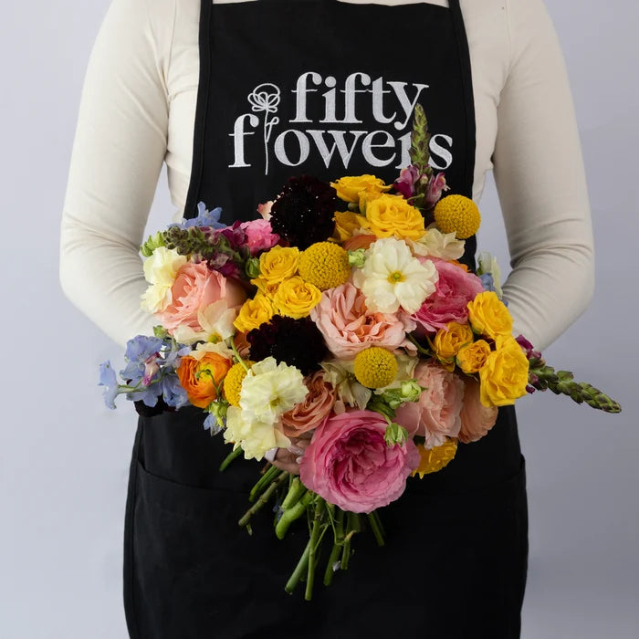 Joyful Blooms Flower Centerpiece Apron - Image