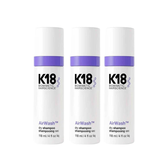 K18 Air Wash Dry Shampoo 118ml 3 Pack Set - Beauty Tribe