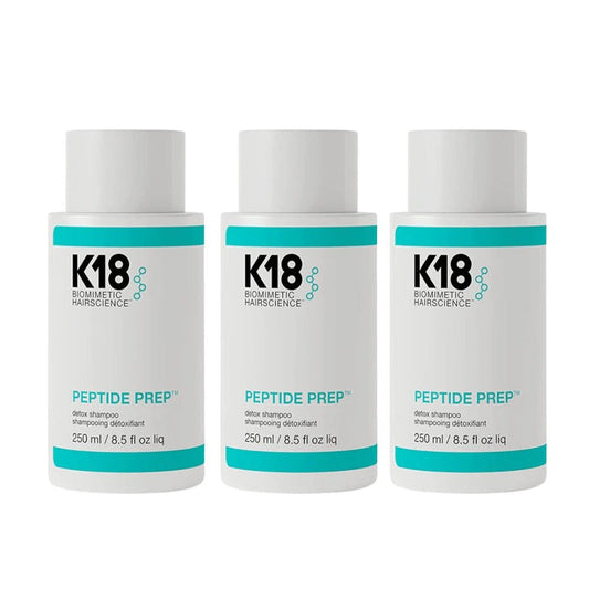 K18 PEPTIDE PREP Detox Shampoo 250ml 3 Pack Set - Beauty Tribe
