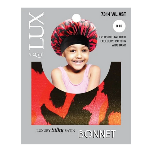 Kids Luxury Silky Satin Reversible Bonnets
