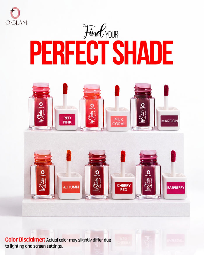 Kiss Proof Lip Stain (Liptint) by O Glam - RED PINK
