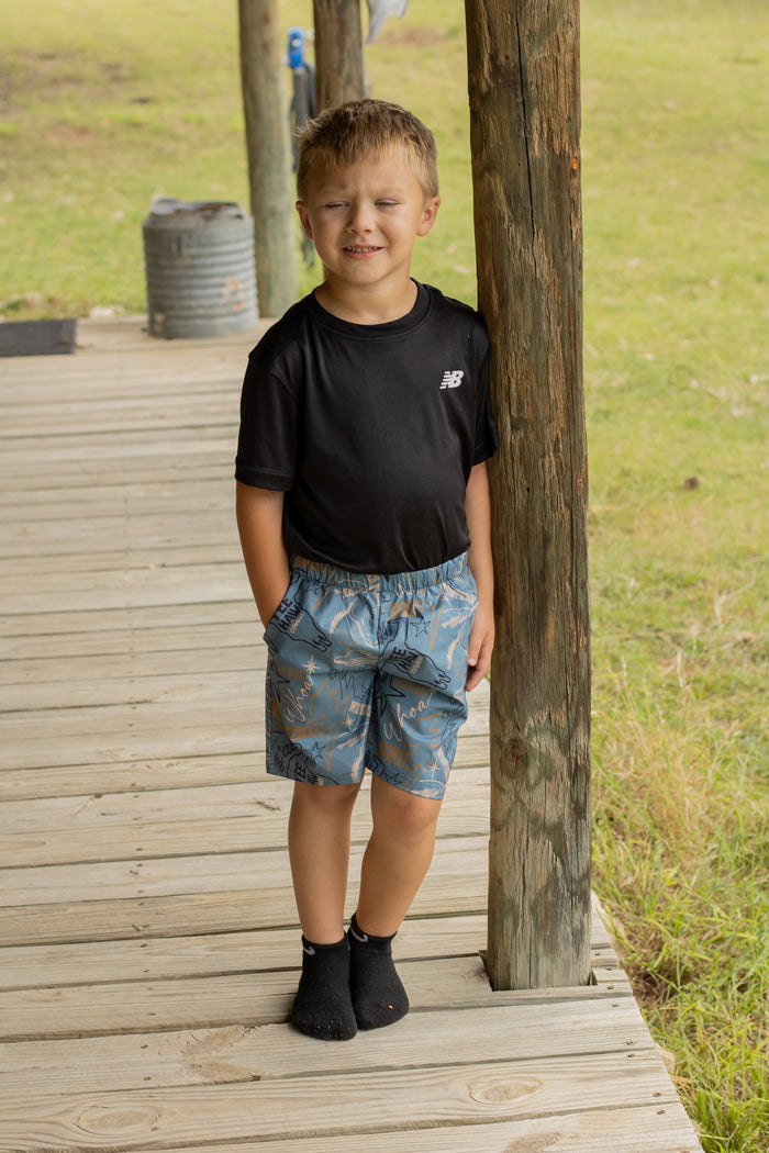 Knarly Cowboy Kids Shorts
