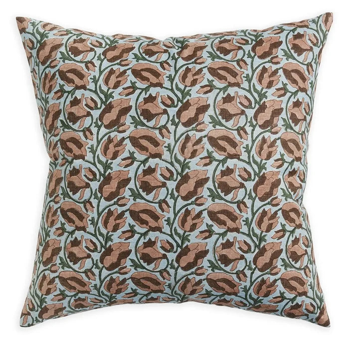 Lahore Rosewood Linen Pillow