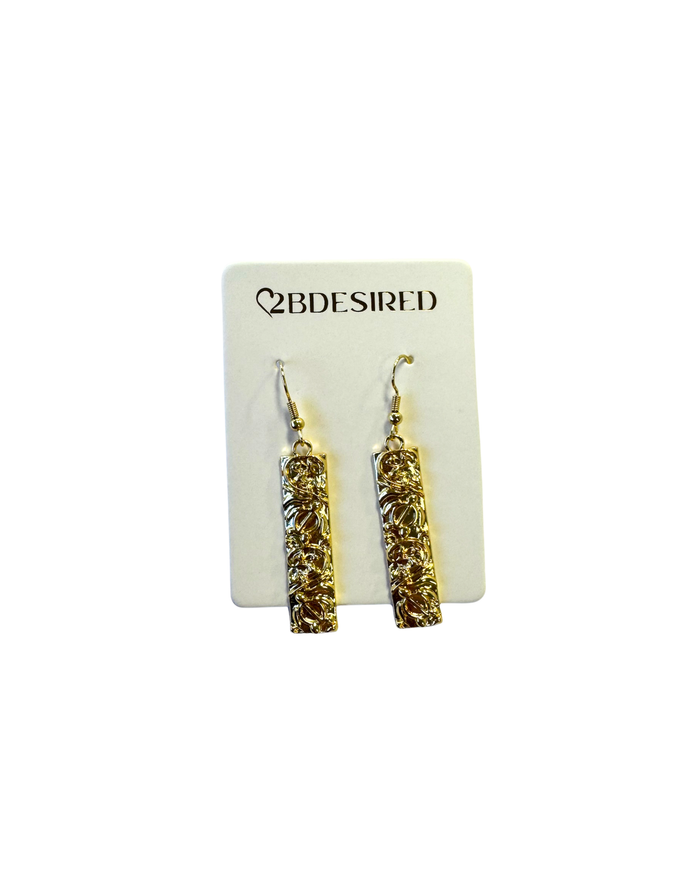 Large Engraved Honu Dangle Earrings