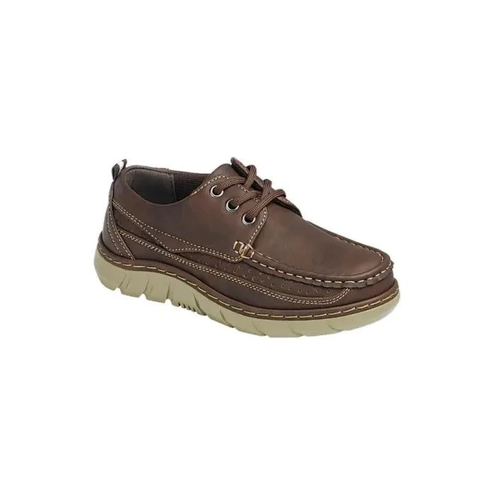Leather Lace Up Shoe-Brown