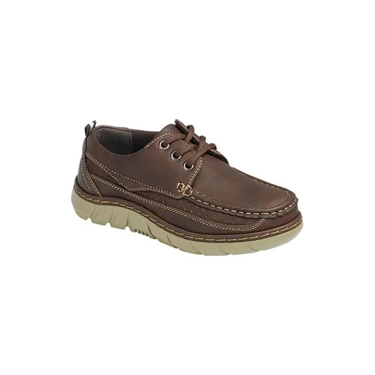 Leather Lace Up Shoe-Brown