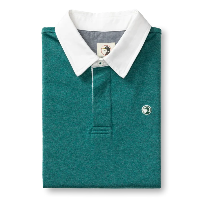 Legacy Heathered Rugby Shirt (Forest Green Heather)