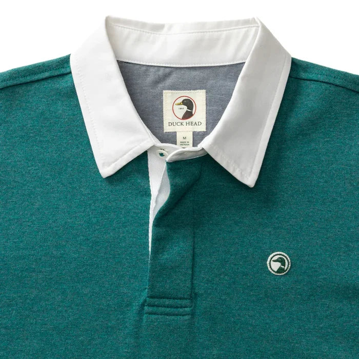 Legacy Heathered Rugby Shirt (Forest Green Heather)