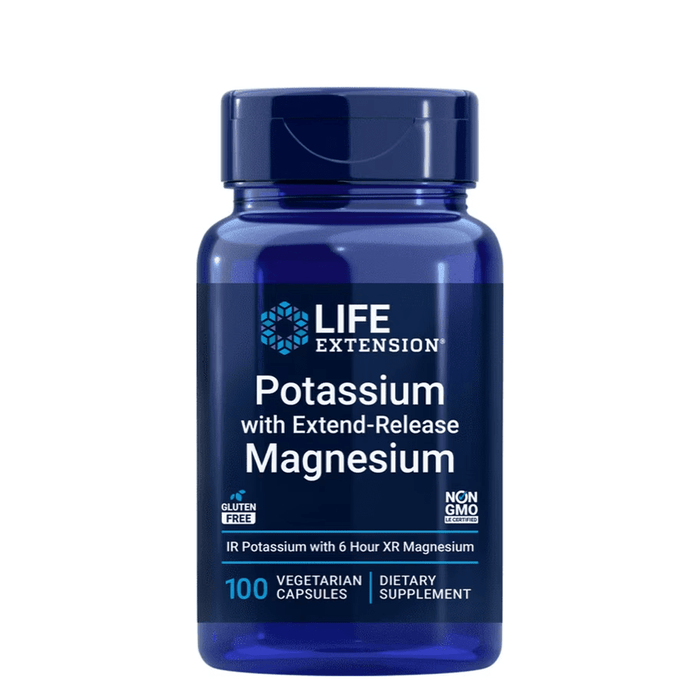Life Extension Potassium with Extended-Release Magnesium – 100 Veg Caps - Beauty Tribe