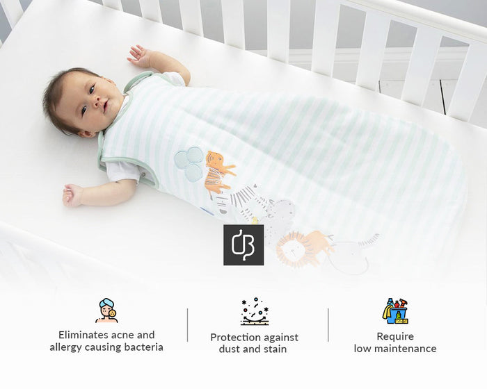 LIGHT BLUE FITTED CRIB SHEETS 100% EGYPTIAN COTTON