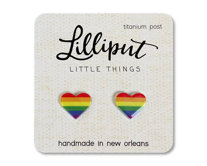 Lilliput Rainbow Heart Earrings