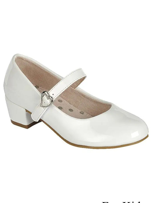 Link Amenity White Patent Heel