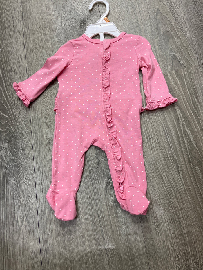 Little Me Pink Dot Footie