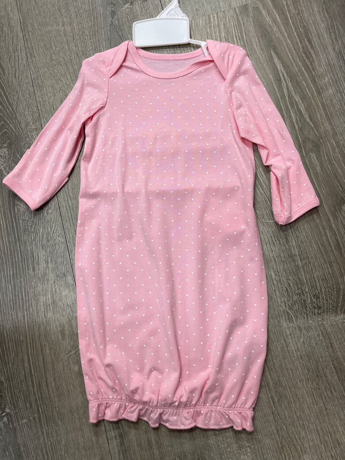 Little Me Pink Dot Gown