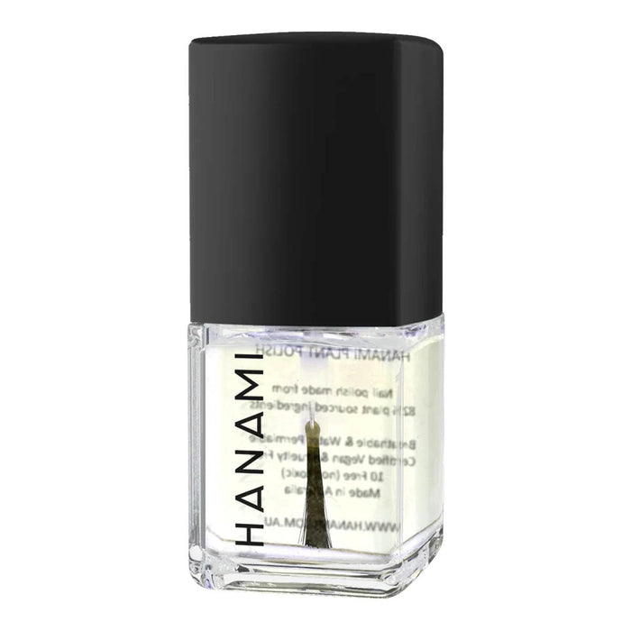 Hanami nail polish bottle with black cap on a white background.