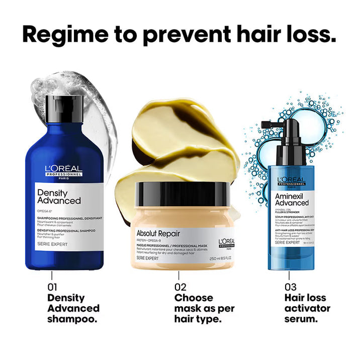L’Oréal Professionnel Density Advanced Shampoo for Thinning Hair (300 ml) Visibly Increases Volume