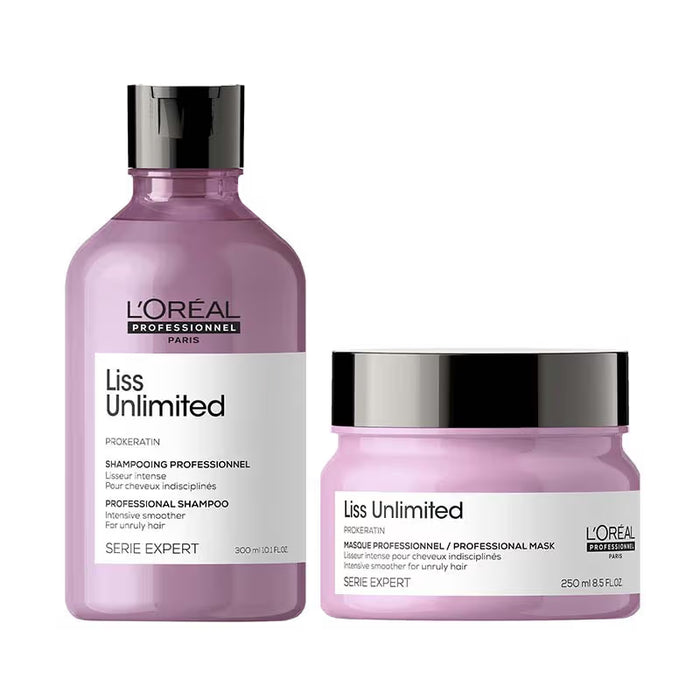 L’Oreal Professionnel Liss Unlimited Prokeration Shampoo 300ml + Masque 250ml Combo