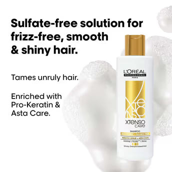 L'Oreal Professionnel Xtenso Care Sulfate-Free Shampoo For Frizz-Free, Shiny & Manageable Hair (250ml)